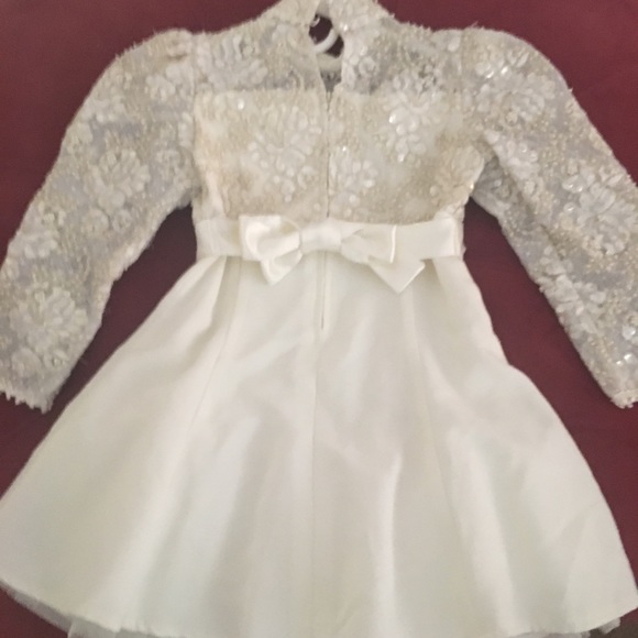 Girls Sz 5 Hollywood Babe Pearl Lace Dress EUC - Picture 5 of 5